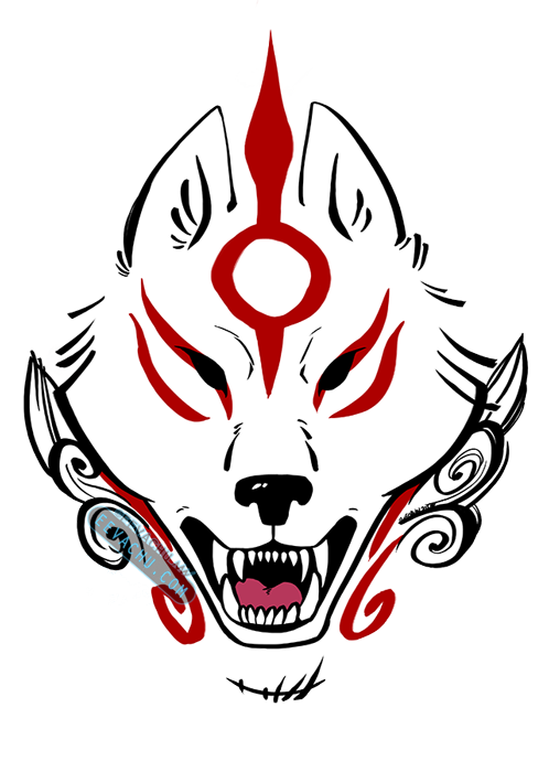 Okami Amaterasu Screenprinted Bandanna - Ōkami Amaterasu Clipart (498x700), Png Download