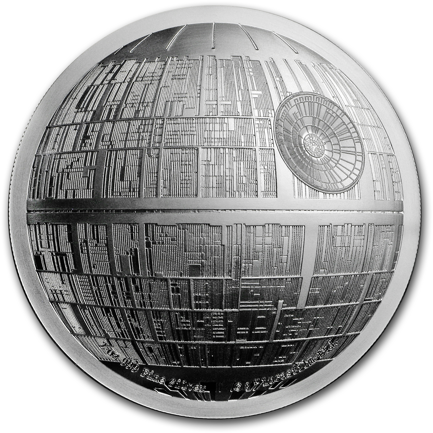 2018 Niue 2 Oz Silver $5 Star Wars Death Star Ultra - Coin Clipart (1500x1500), Png Download