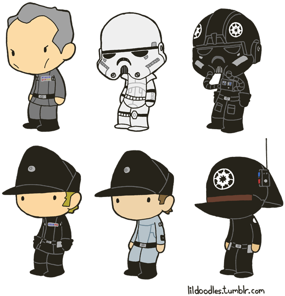 Lil' Star Wars - Imperial Star Wars Pilot Clipart - Png Download (600x609), Png Download