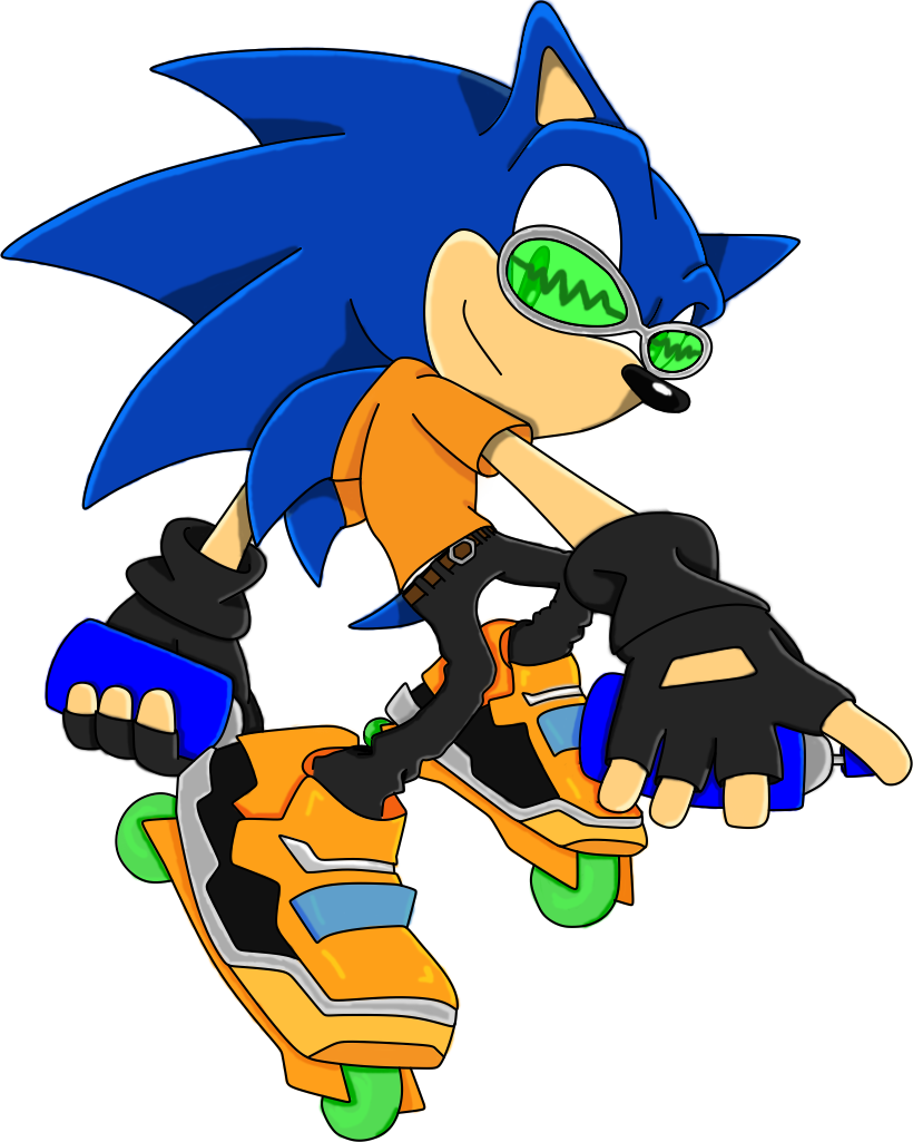 Sonic The Hedgehog - Jet Set Radio Art Sonic Clipart (820x1025), Png Download