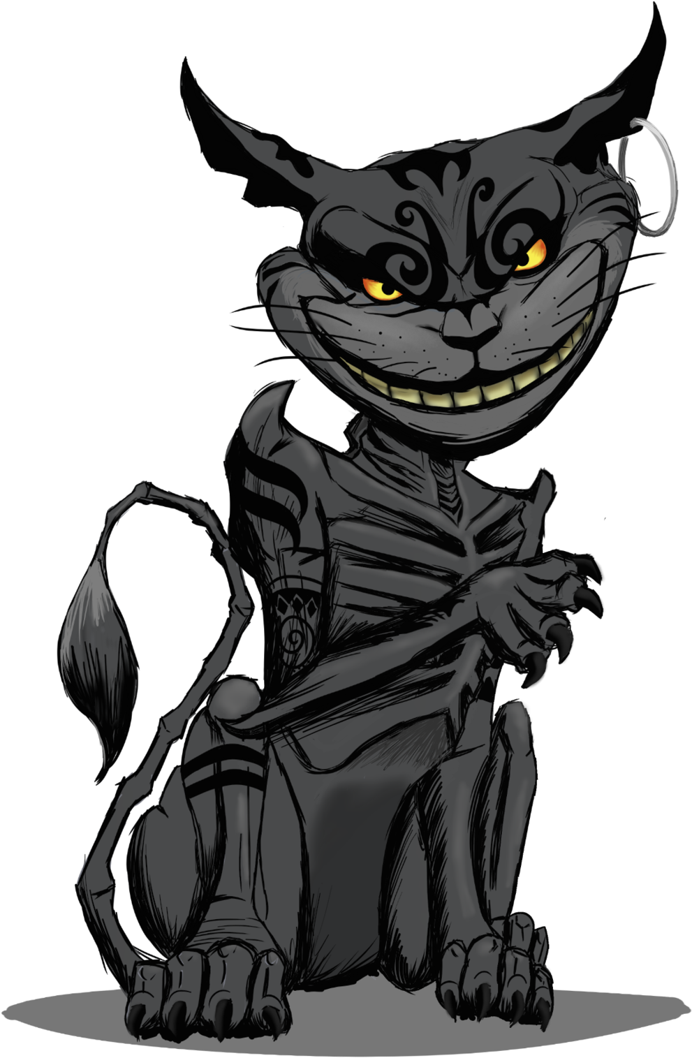 Cheshire Cat By - Alice In Wonderland Madness Returns Cheshire Cat Clipart (1024x1922), Png Download