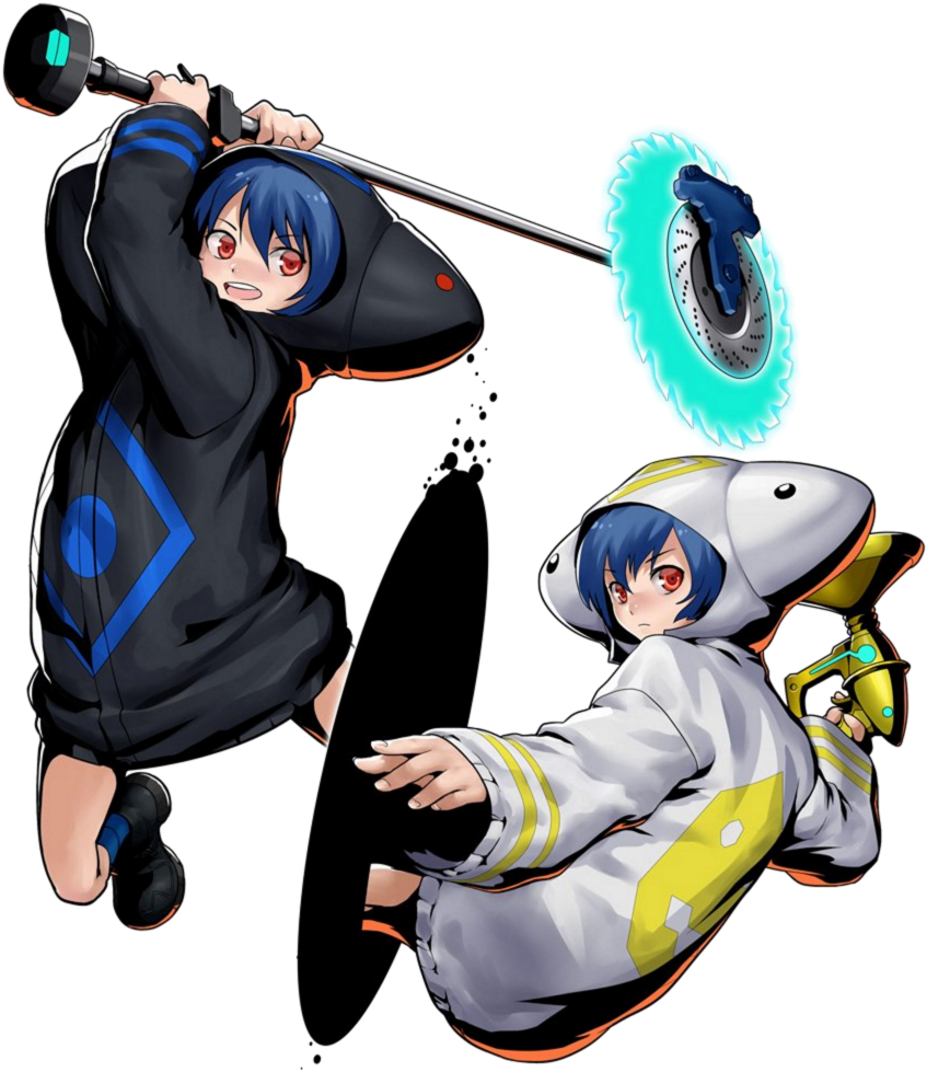 Gemini White & Black Msa Illust - Cartoon Clipart (847x979), Png Download