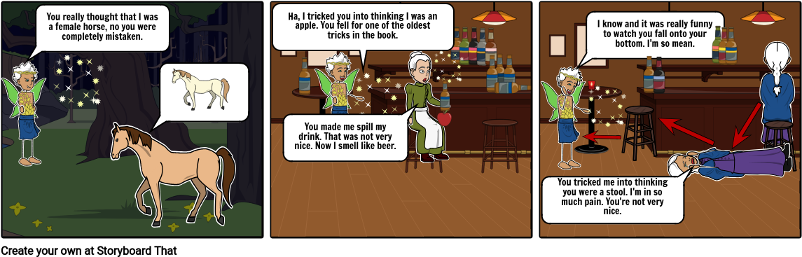 Puck's Pranks English - Cartoon Clipart (1165x386), Png Download