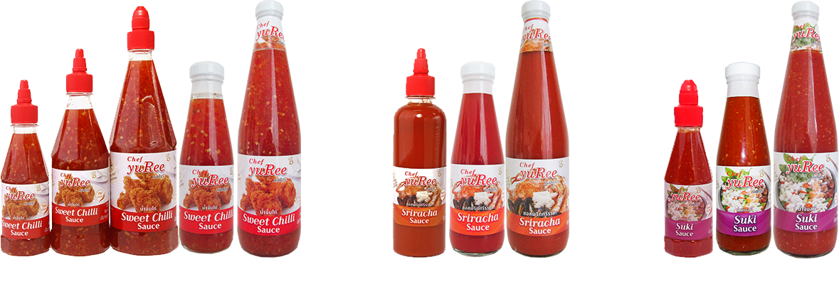 Chef Yuree Offers A Range Of Premium Quality Of Thai - Sauce Chilli Pet Bottle Clipart (1179x400), Png Download