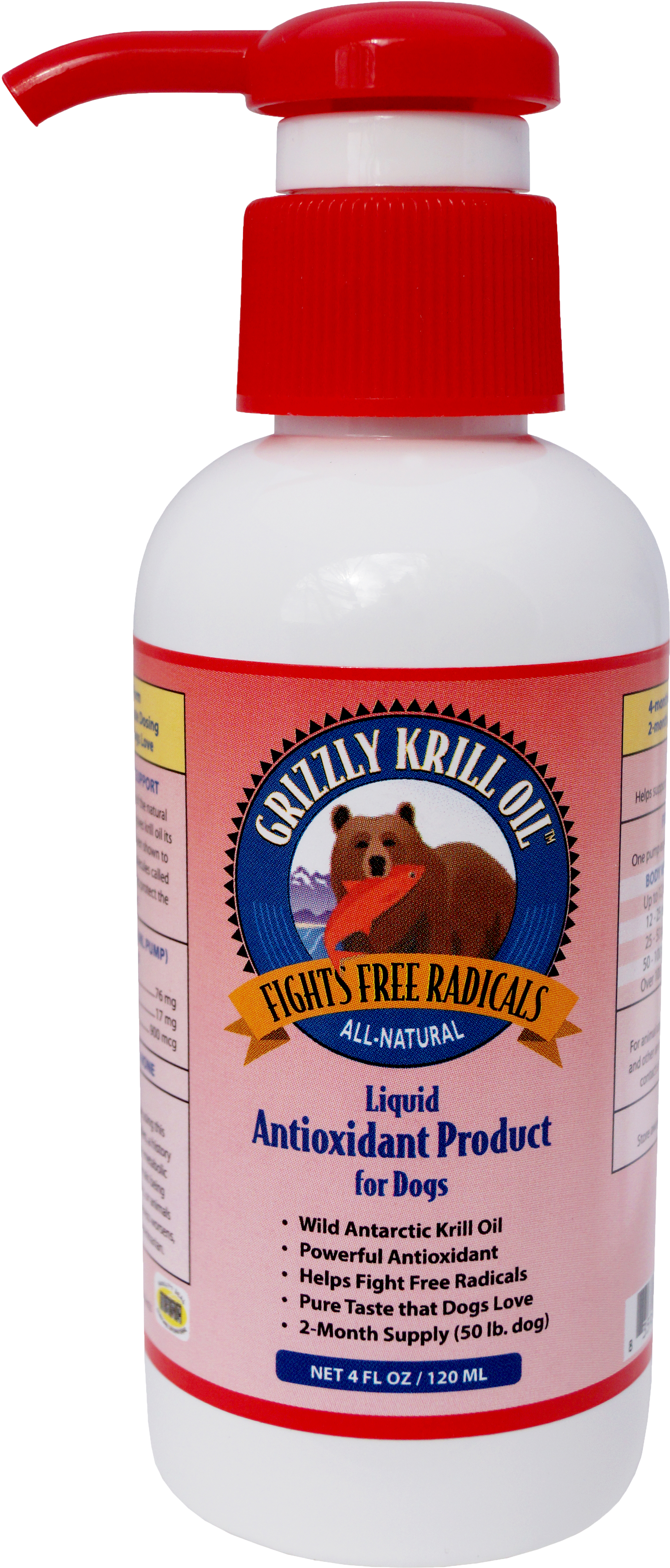 Grizzly Krill Oil 4oz Clipart (2710x5645), Png Download