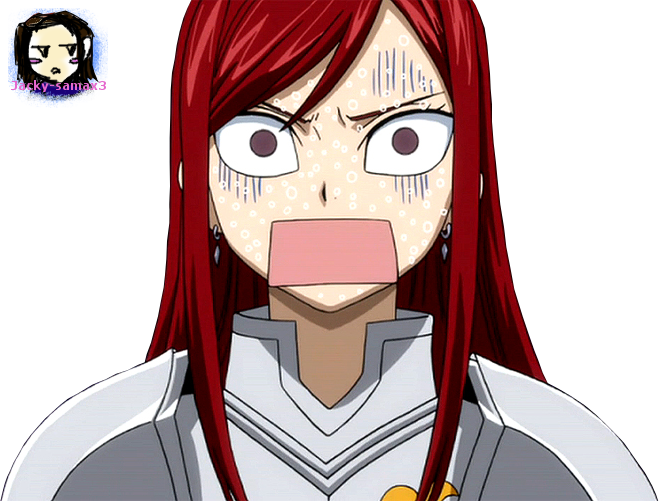 Erza In Fear - Fairy Tail Ichiya Erza Clipart (659x501), Png Download