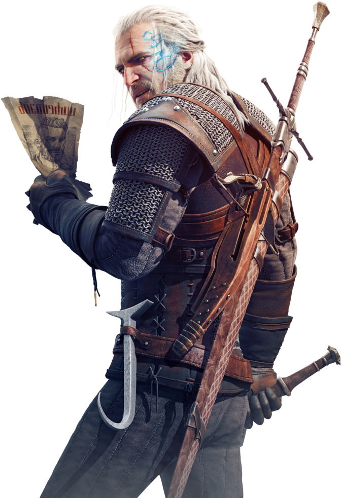 Witcher Png Free Download - Geralt Hearts Of Stone Clipart (718x1113), Png Download