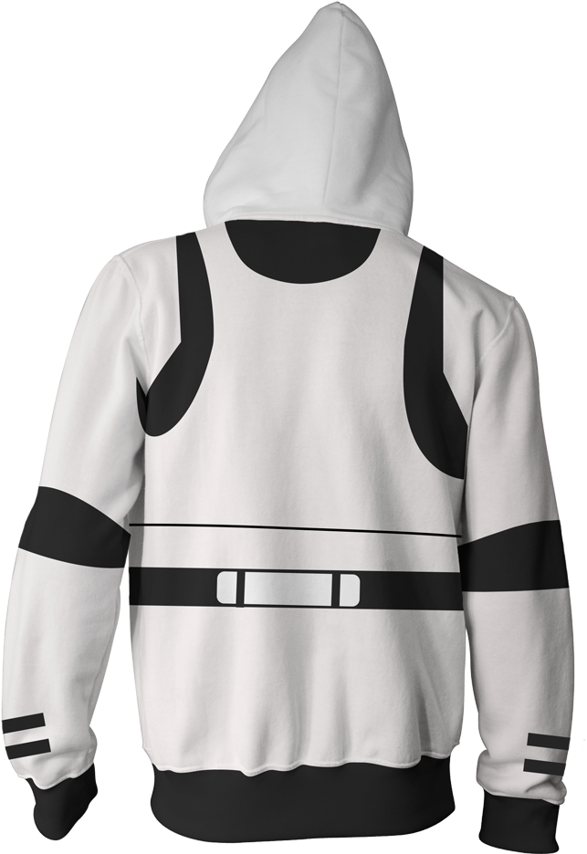 Star Wars Stormtrooper Cosplay Zip Up Hoodie Jacket - Sweatshirt Clipart (1024x1024), Png Download