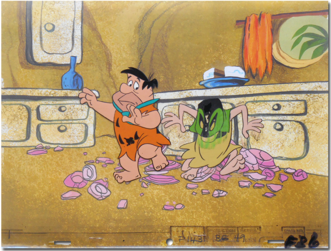 The Flintstones, 1966, Hanna Barbera, Orignal Hand - Cartoon Clipart (676x676), Png Download