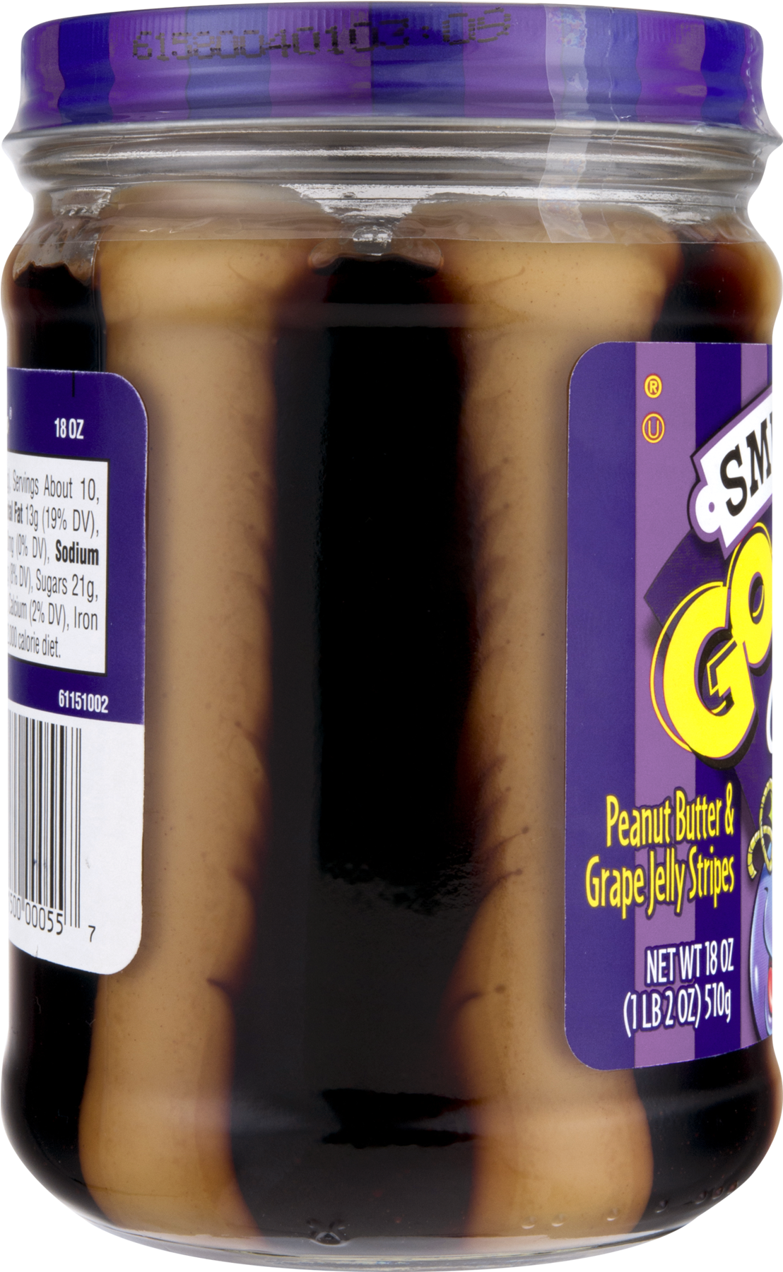 Smucker's Goober Grape Peanut Butter & Grape Jelly - Peanut Butter Clipart (1800x1800), Png Download