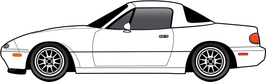 1993 Mazda Miata - Coupé Clipart (1200x380), Png Download