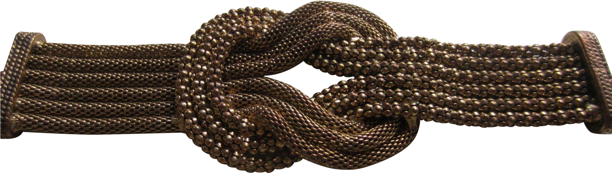 Vintage Multi Strand Brass Bow Bracelet - Belt Clipart (2036x2036), Png Download