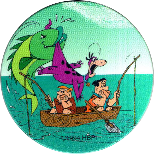 Fred Flintstone Fishing Clipart (600x600), Png Download