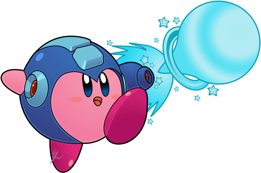Não É Nenhuma Surpresa Que Masahiro Sakurai Gostaria - Mega Man Kirby Png Clipart (900x612), Png Download