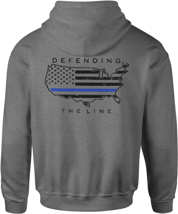 Defend The Line Hoodie - Gildan Hoodie Olive Green Clipart (1024x1024), Png Download