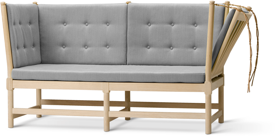 Couch Drawing Back - Borge Mogensen Spoke Back Sofa Clipart (1218x675), Png Download