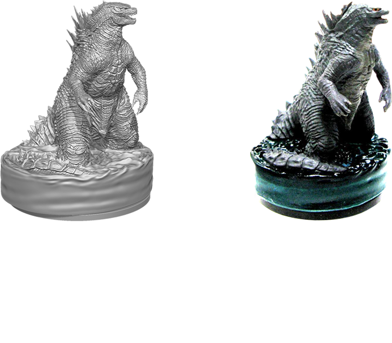 Godzillawater2014-main - Bronze Sculpture Clipart (1920x897), Png Download