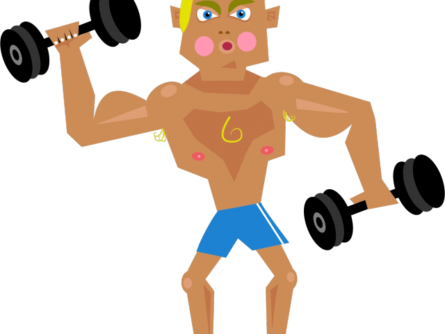 Fitness Man Cliparts - Muscles Exercise Clipart - Png Download (640x480), Png Download