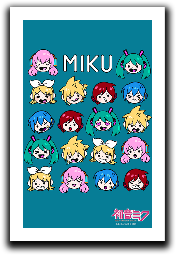 Miku Chibi Clipart (1000x1000), Png Download