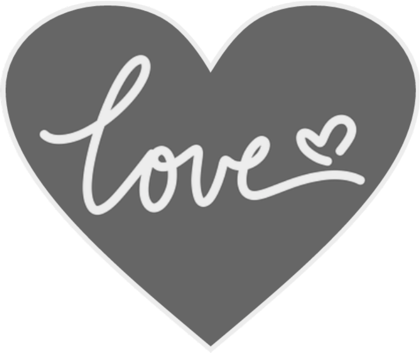 #love #inlove #grey #heart #overlap #text - Heart Clipart (1024x1024), Png Download