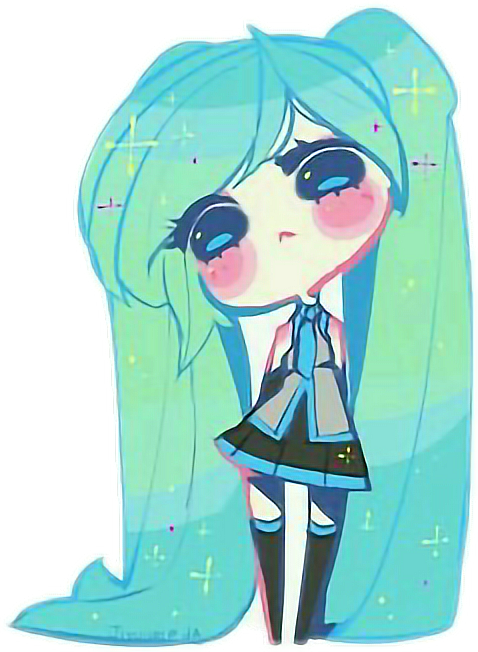 #miku #hatsune #anime #chibi #miku Hatsune #vocaloid - Hatsune Miku Page Doll Clipart (478x652), Png Download