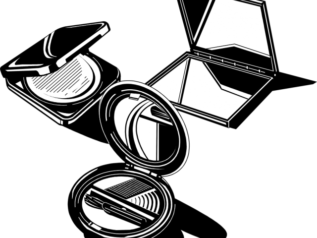 Cliparts Kiss Makeup - Makeup Clipart Black And White - Png Download (640x480), Png Download