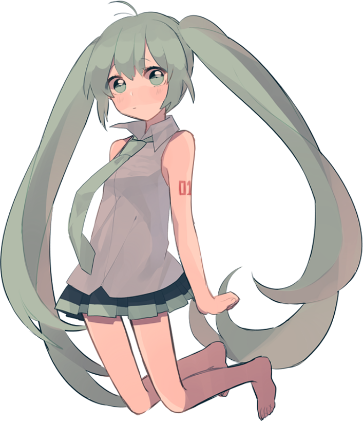 Hatsune Miku Drawn By Uttao - Hatsune Miku Fanart Transparent Clipart (707x819), Png Download