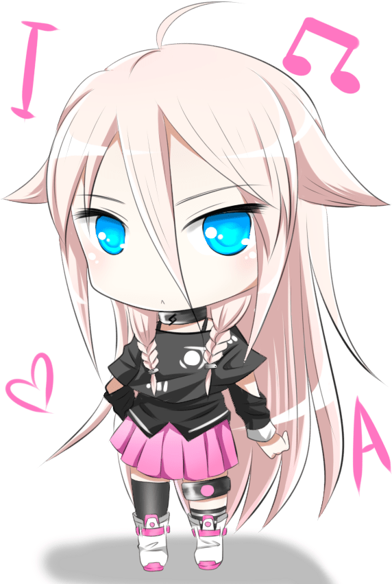 Ia Vocaloid Chibi Clipart (588x860), Png Download