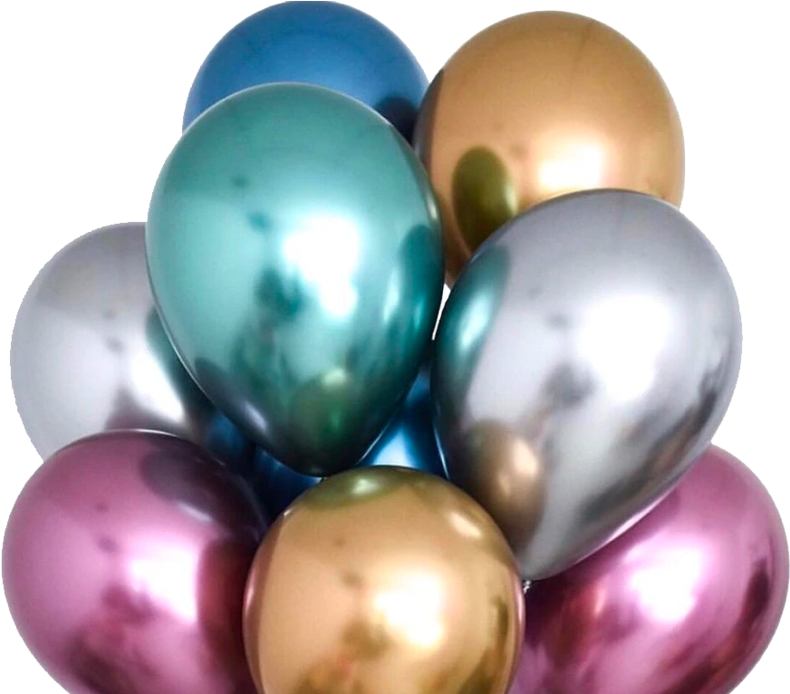 Qualatex Bouquet Chrome Balloons Clipart (880x765), Png Download