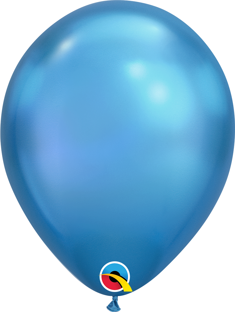Qualatex Blue Chrome - Balão Azul Metalizado Clipart (800x1059), Png Download