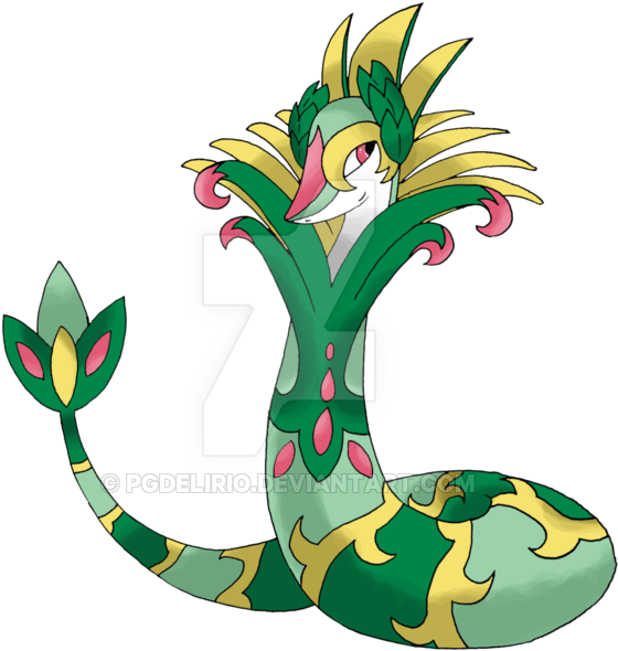 Pokemon Mega Serperior , Png Download - Pokemon Mega Serperior Clipart (560x590), Png Download
