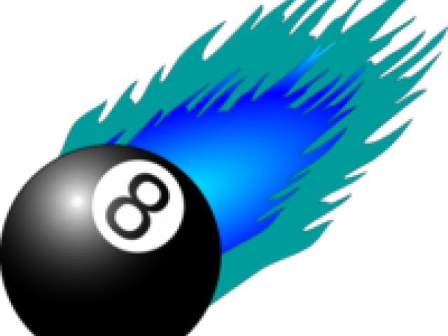 8 Ball Pool Clipart Eight Ball - Flames Clip Art - Png Download (640x480), Png Download