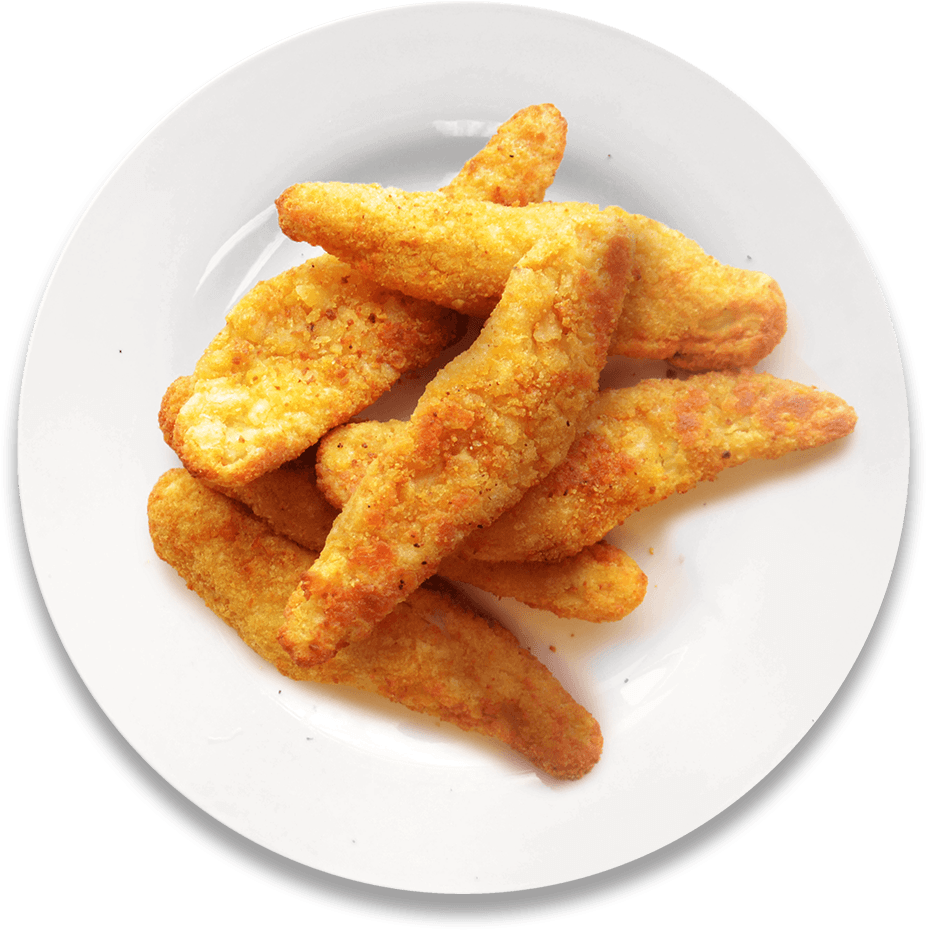 Chicken-strips - French Fries Clipart (1000x1000), Png Download