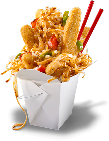 Pad Thaï With Chicken Strips - Junk Food Clipart (640x480), Png Download