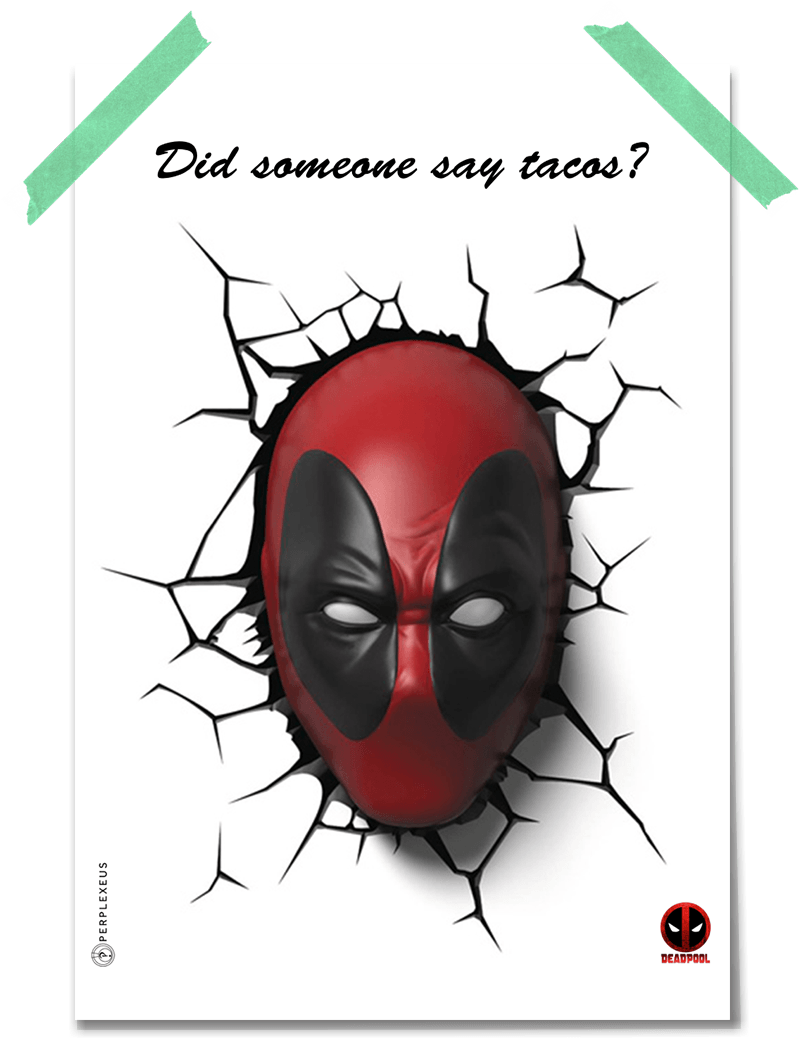 Deadpool 3d Deco Light Clipart (1080x1080), Png Download