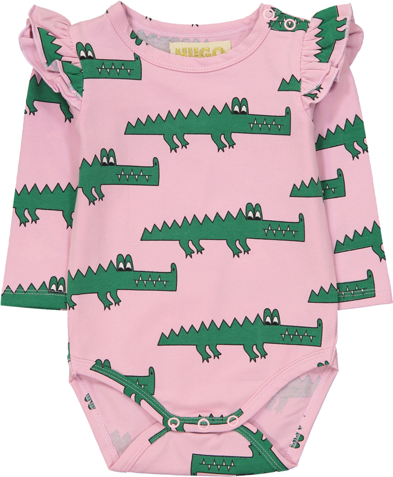Hugo Loves Tiki Pink Crocodile Onesie Clipart (1000x1000), Png Download