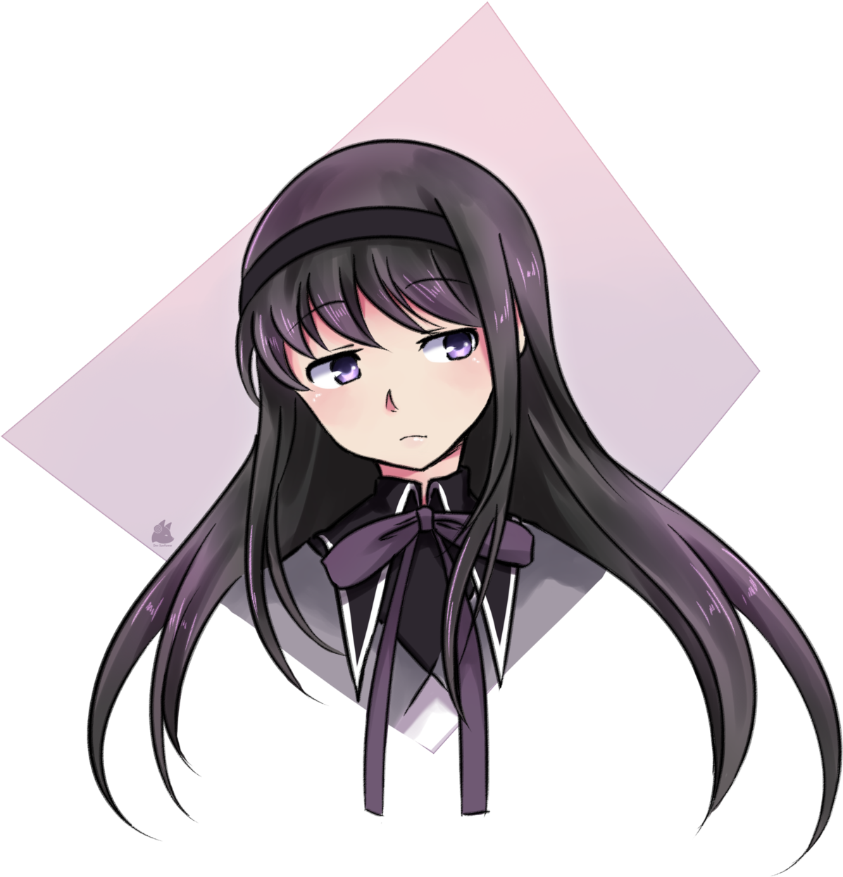 Tengo Feels De Madoka Magica, Es Uno De Mis Animes - Hime Cut Clipart (1280x1367), Png Download