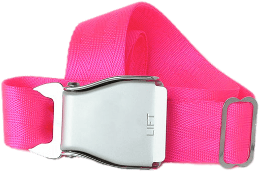 Airplane Seat Belt Neon Pink - Belt Clipart (590x635), Png Download