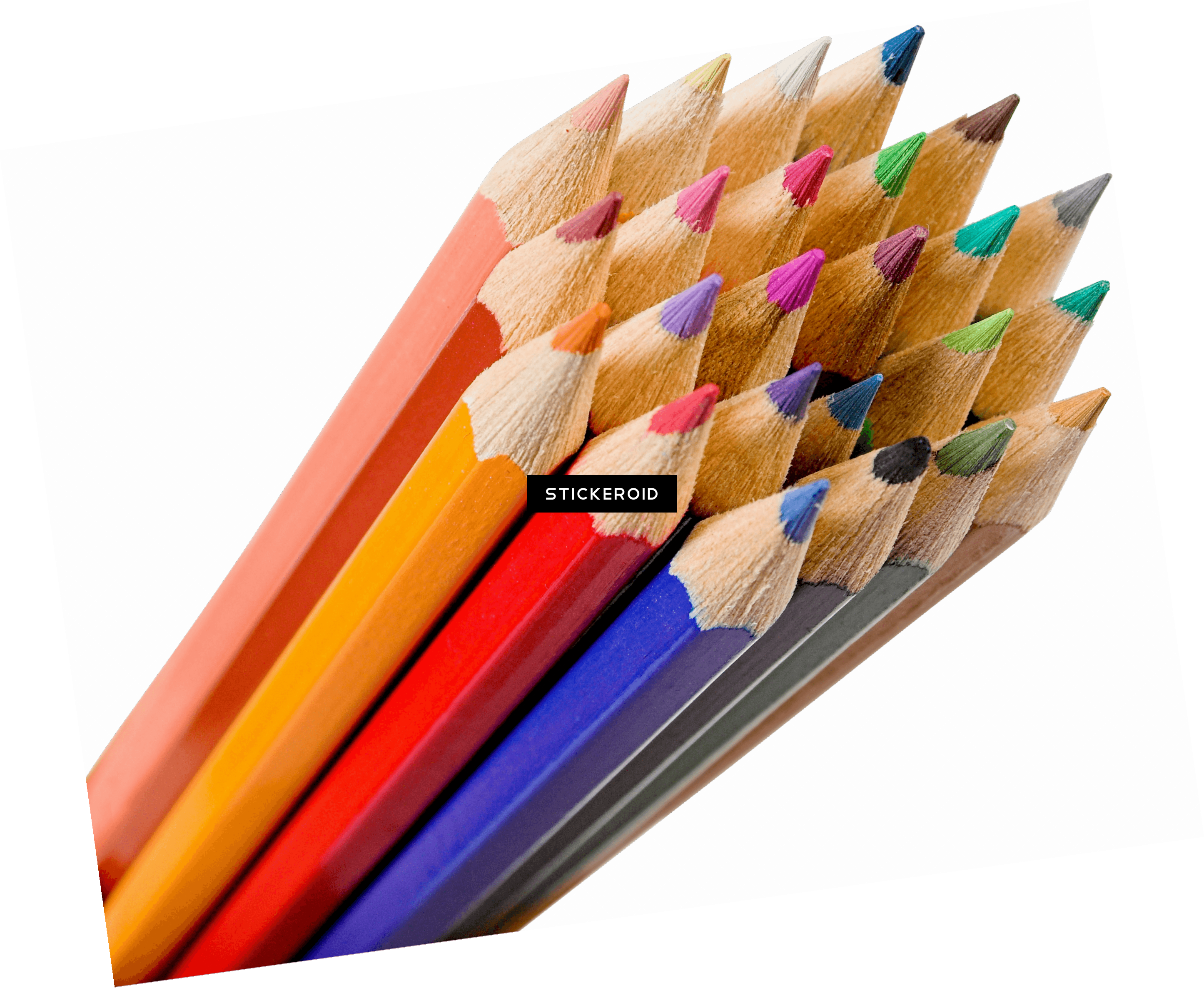Pencil Drawing Clipart - Colored Pencils Png Transparent Png (2891x2373), Png Download