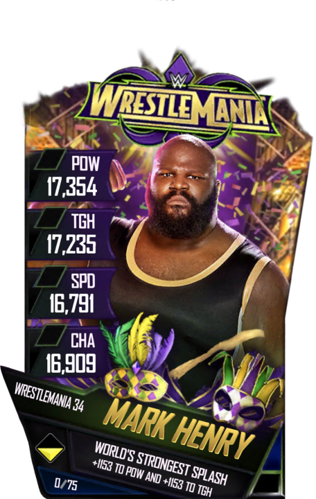 Markhenry S4 19 Wrestlemania34 - Wwe Supercard Wrestlemania 34 Clipart (456x720), Png Download