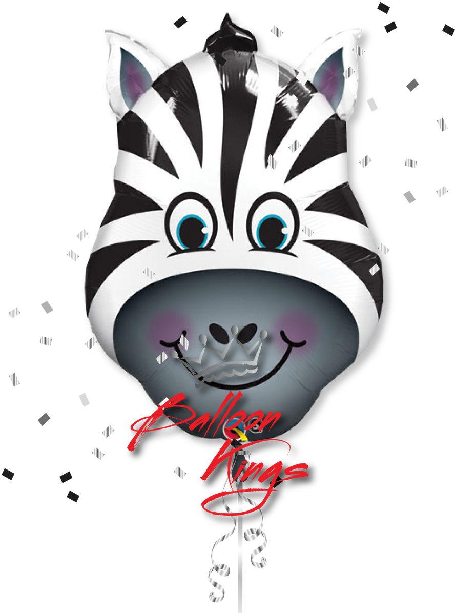 Zebra - Ballon Zebre Clipart (1280x1280), Png Download