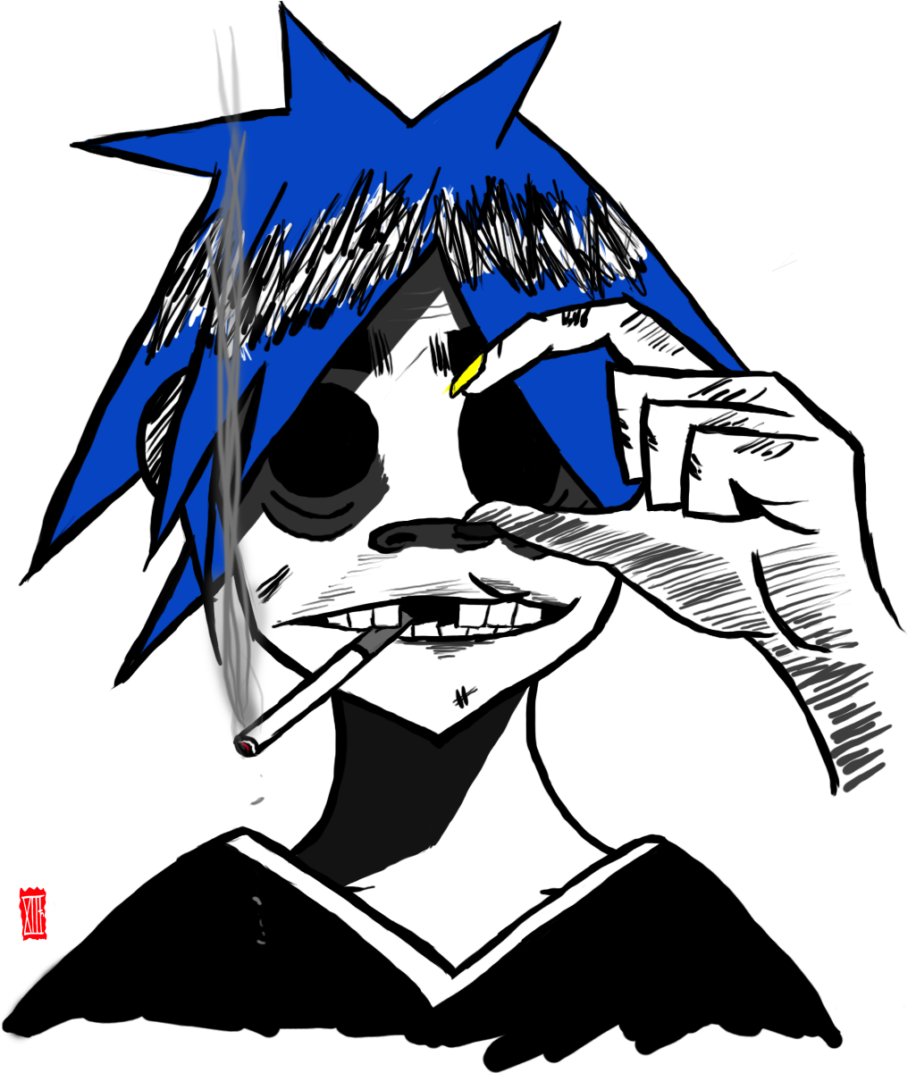 Gorillaz - 2d - 2d Fan Art Gorillaz Png Clipart (1200x1200), Png Download