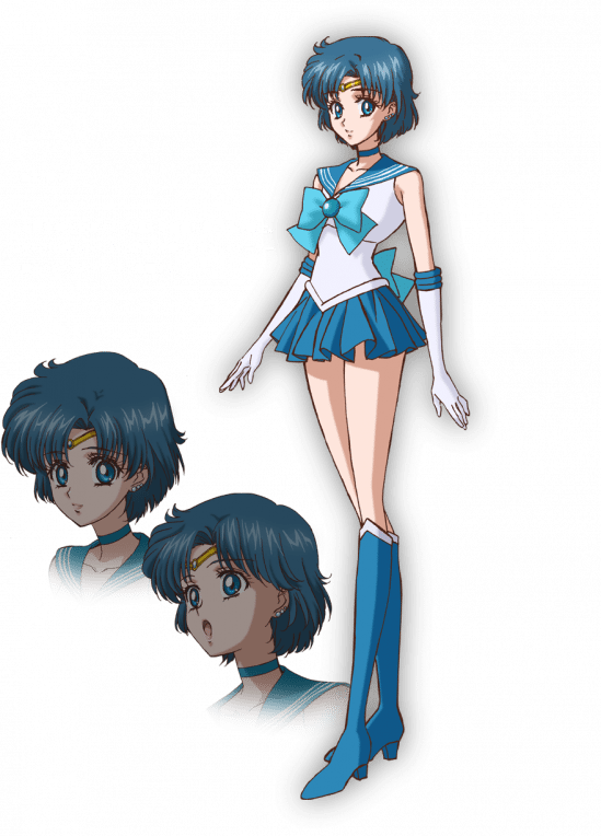 #sailorvenus #sailor #venus #hair - Sailor Mercury Sailor Moon Characters Clipart (549x764), Png Download