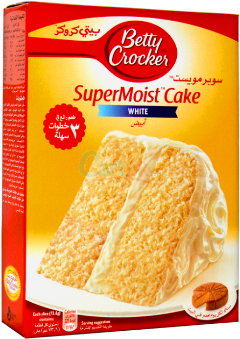 Betty Crocker Super Moist Cake White 500g - Betty Crocker Cake Mix Dubai Clipart (860x1120), Png Download