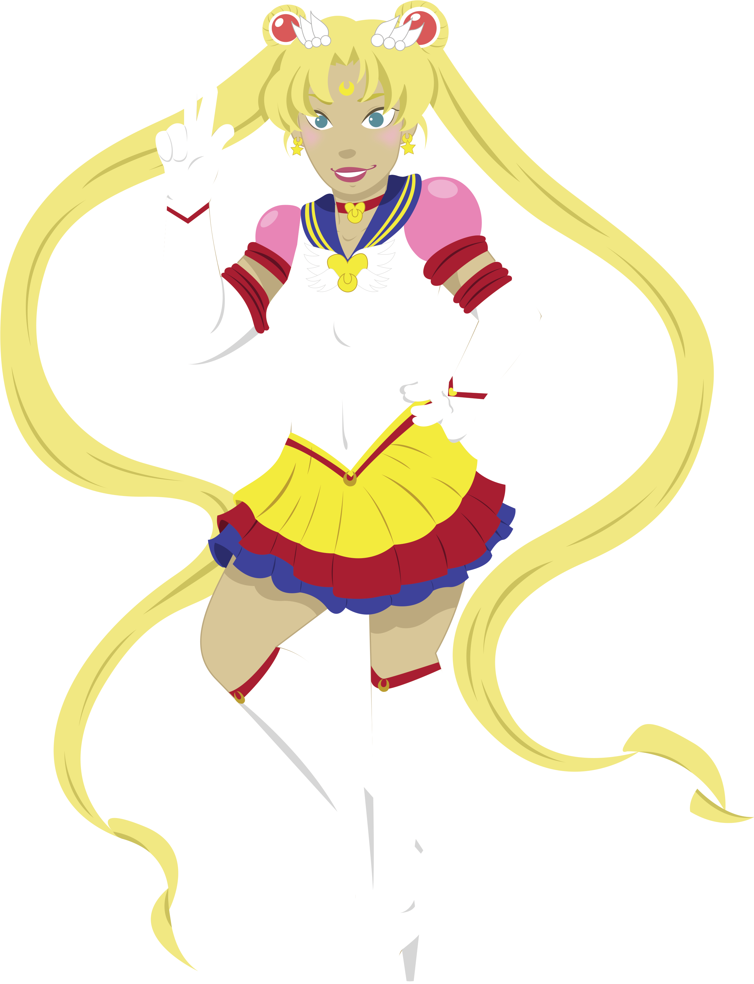 Sailor Moon © Naoko Takeuchi - Cartoon Clipart (2550x3300), Png Download