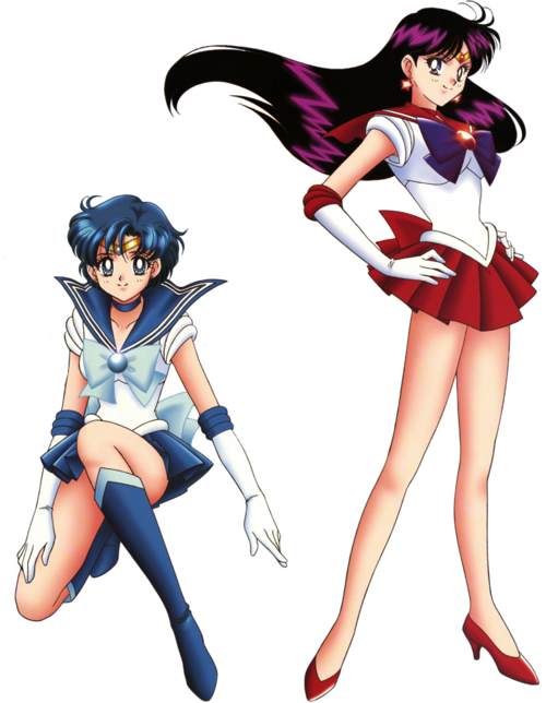 Is This Your First Heart - Sailor Mars Sailor Mercury Clipart (500x644), Png Download