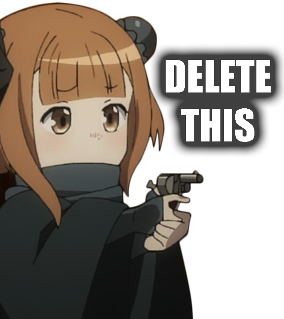 View 1511235939254 , - Delete This Anime Gun Clipart (576x645), Png Download