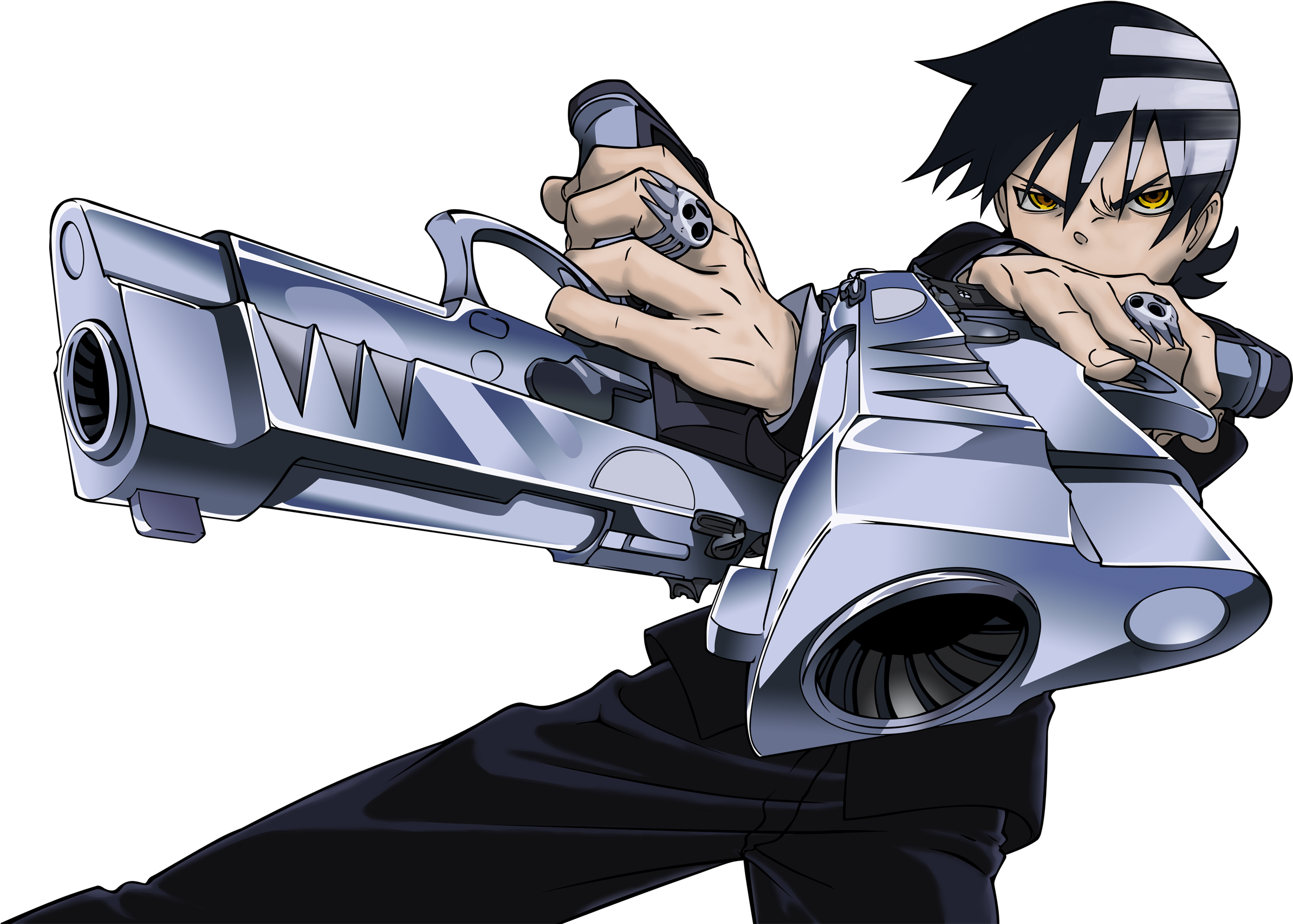 Download Png - Anime Boys With Guns Clipart (2500x1842), Png Download