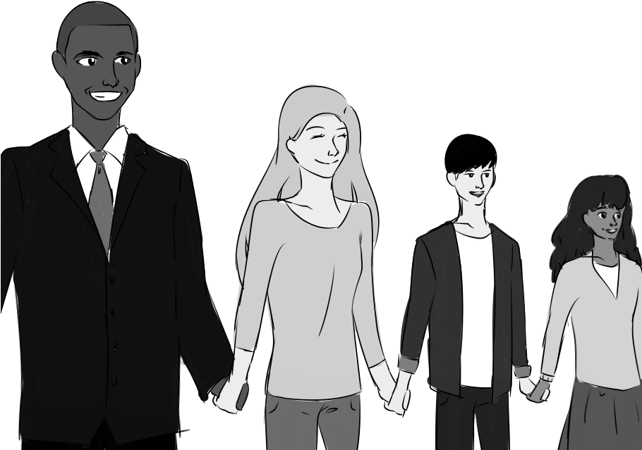 Obama And Me - Cartoon Clipart (909x803), Png Download