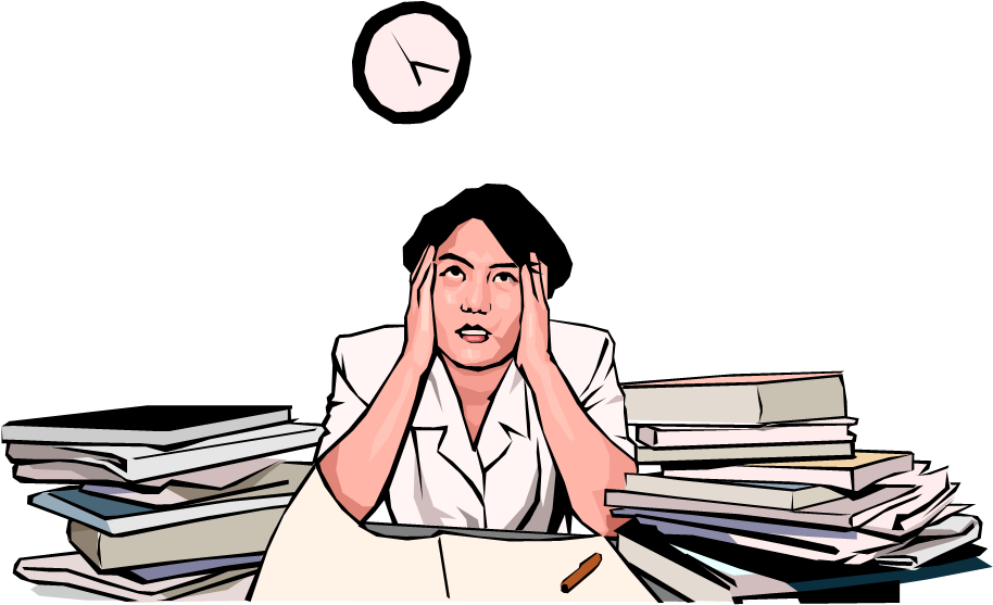Stressed College Student Clipart - Png Download (918x571), Png Download